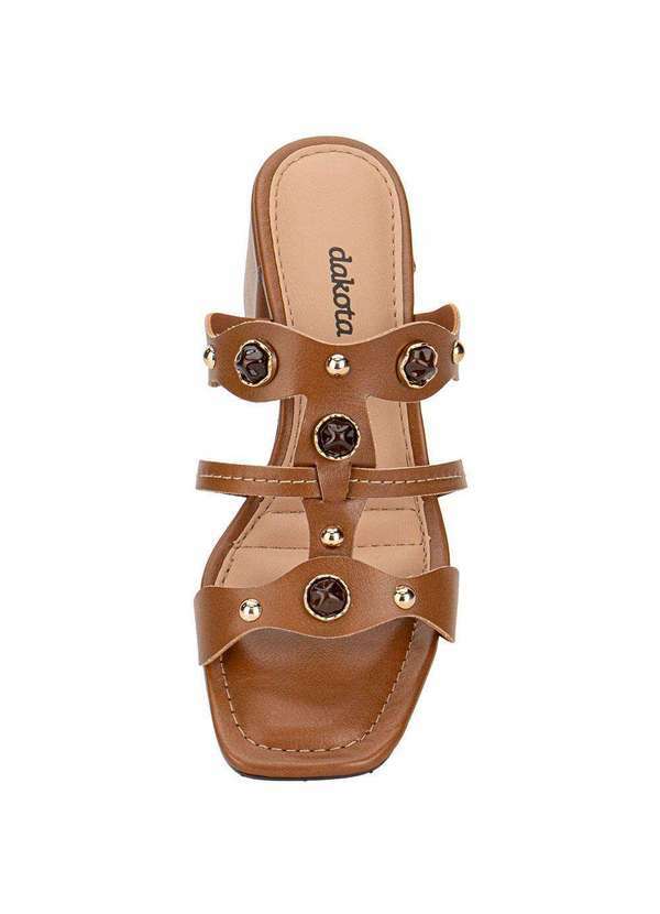 Dakota - Tamanco Feminino Salto Grosso Dakota Y9582 - Caramelo 5