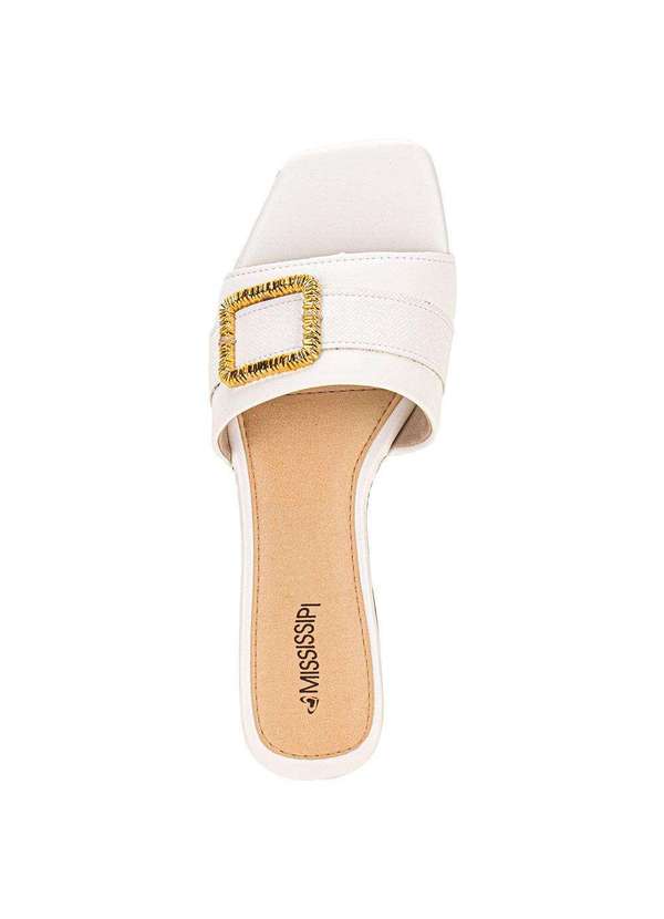 Tamanco Feminino Salto Grosso Mississipi Mb791 Branco Clovis