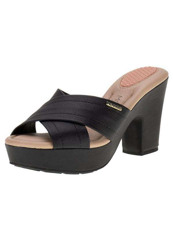 Modare - Tamanco Feminino Salto Grosso Modare 7165105 - Preto