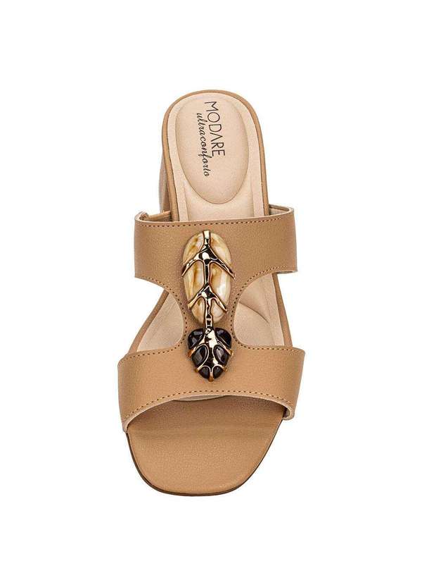 Modare - Tamanco Feminino Salto Grosso Modare 7211104 - Bege 5