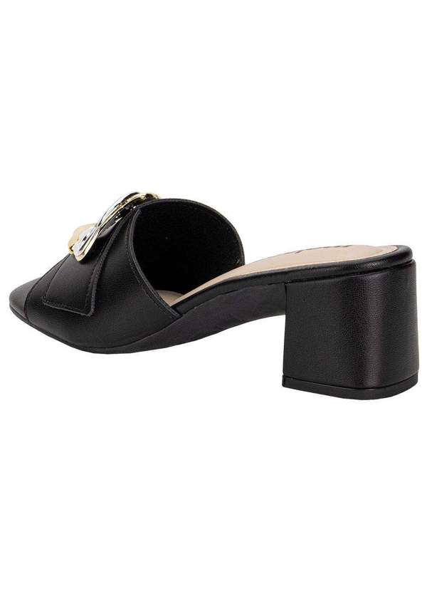 Moleca - Tamanco Feminino Salto Grosso Moleca 5496117 - Preto 3