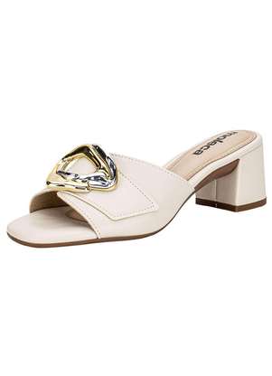 Tamanco Feminino Salto Grosso Moleca 5496117 - MOLECA