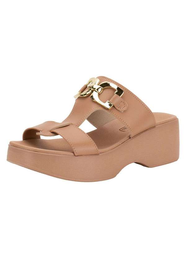 Moleca - Tamanco Feminino Salto Grosso Moleca 5503111 - Salmão 1