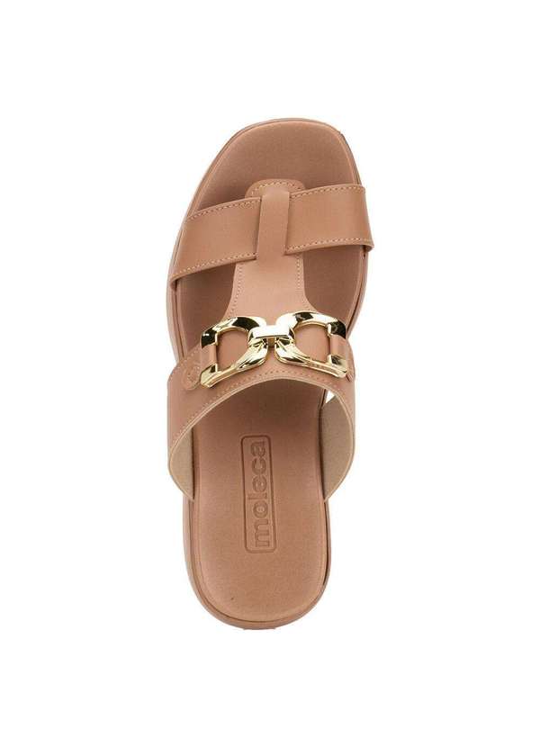 Moleca - Tamanco Feminino Salto Grosso Moleca 5503111 - Salmão 5