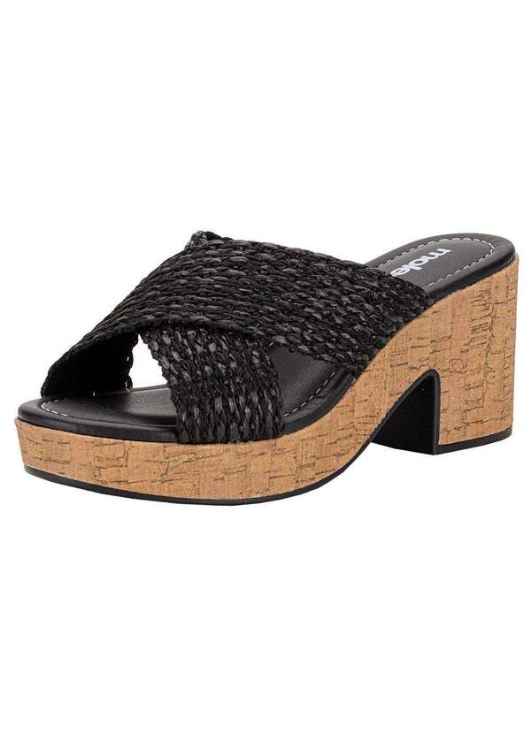 Moleca - Tamanco Feminino Salto Grosso Moleca 5549104 - Preto