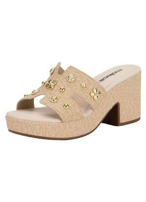 Tamanco Feminino Salto Grosso Moleca 5549105 - MOLECA