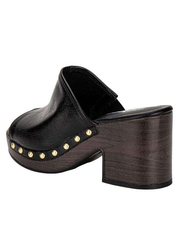 Moleca - Tamanco Feminino Salto Grosso Moleca 5549107 - Preto 3