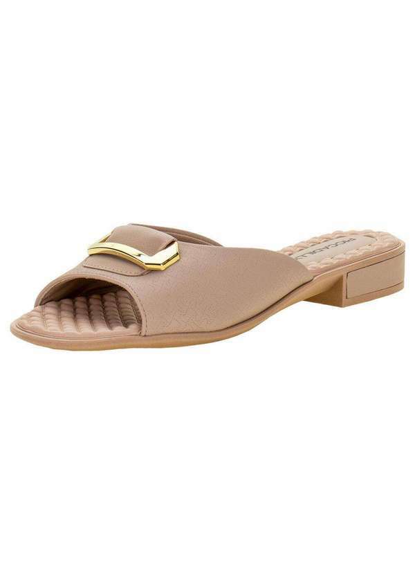 Piccadilly - Tamanco Feminino Salto Grosso Piccadilly - 590024 - Bege