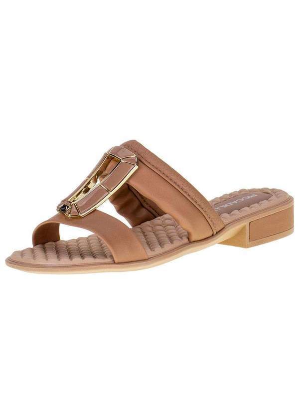 Piccadilly - Tamanco Feminino Salto Grosso Piccadilly - 590025 - Bege