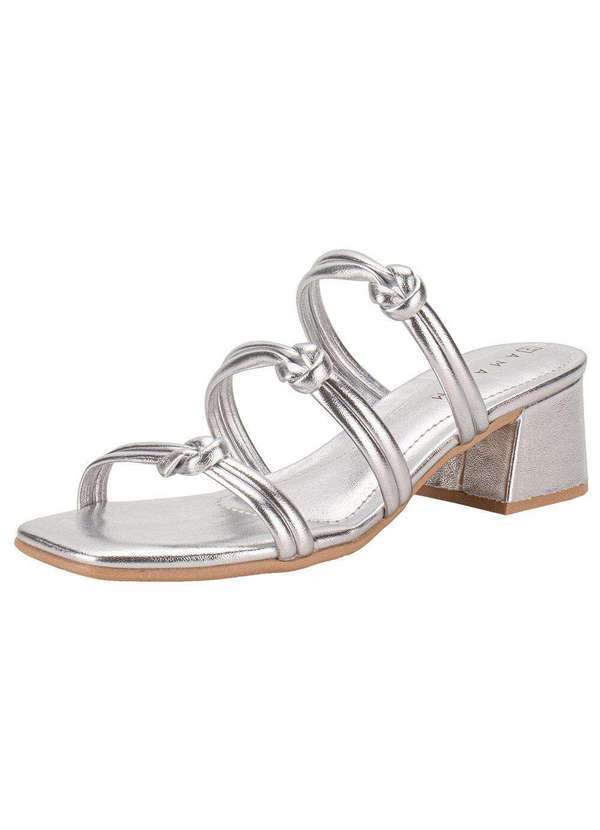 Ramarim - Tamanco Feminino Salto Grosso Ramarim 2430201 - Prata