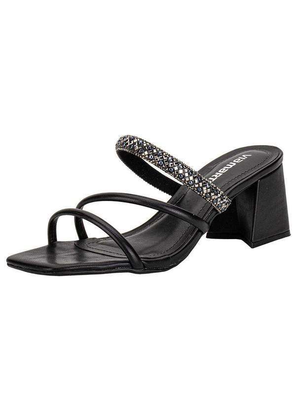 Via Marte - Tamanco Feminino Salto Grosso Via Marte 100021 - Preto 1