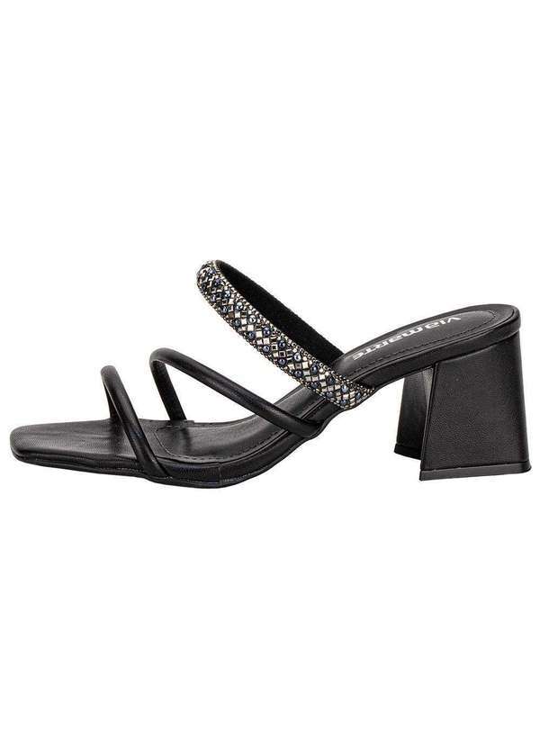 Via Marte - Tamanco Feminino Salto Grosso Via Marte 100021 - Preto 2