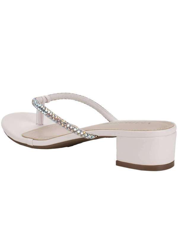 Via Marte - Tamanco Feminino Salto Grosso Via Marte 106028 - Branco 3