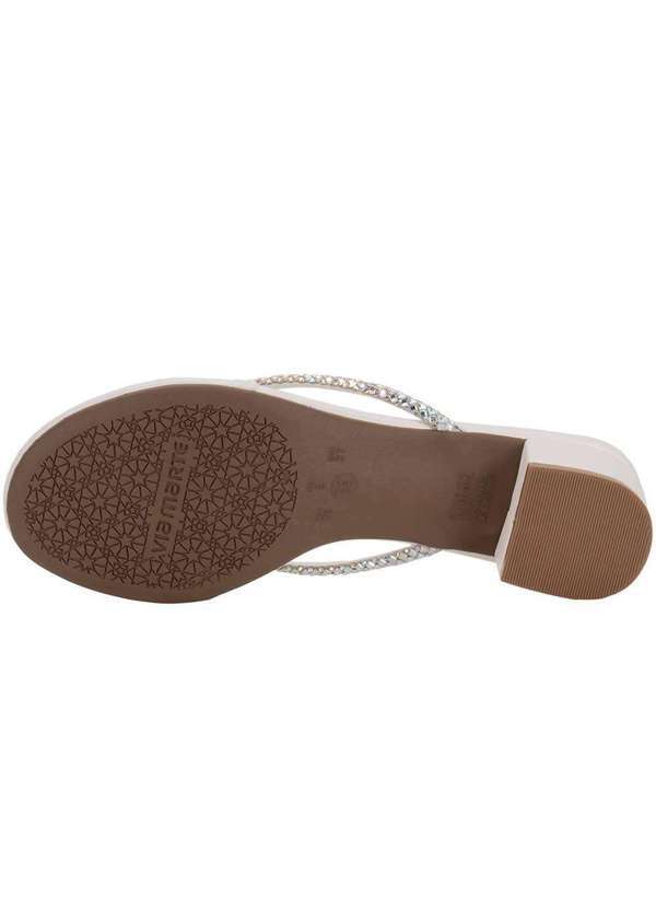 Via Marte - Tamanco Feminino Salto Grosso Via Marte 106028 - Branco 4