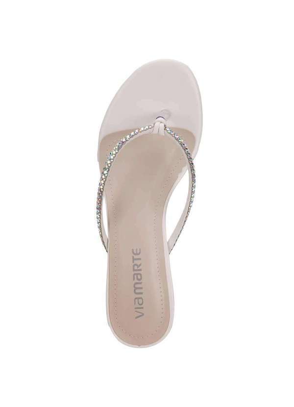 Via Marte - Tamanco Feminino Salto Grosso Via Marte 106028 - Branco 5