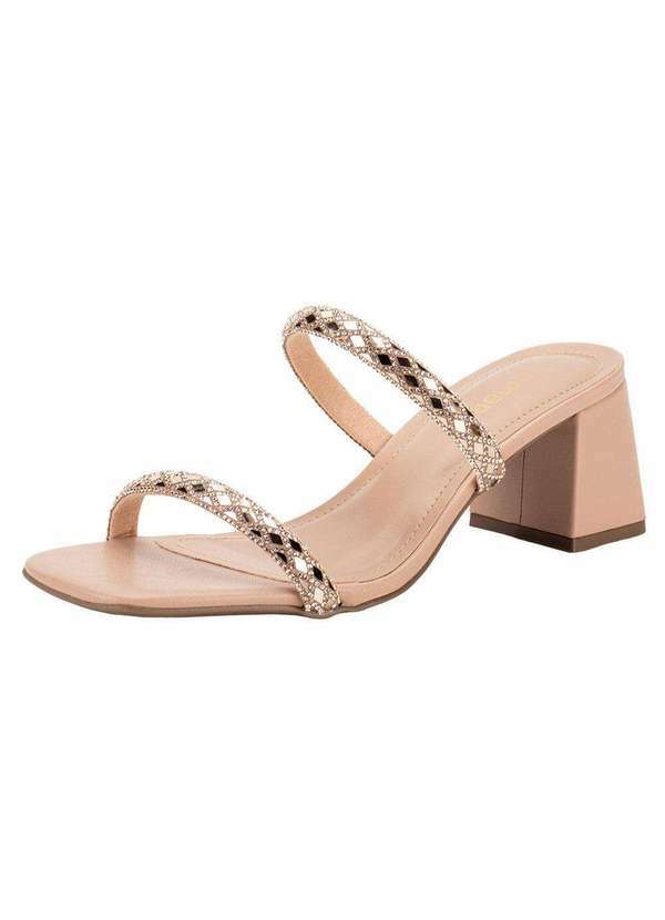 Via Marte - Tamanco Feminino Salto Grosso Via Marte 171011 - Salmão