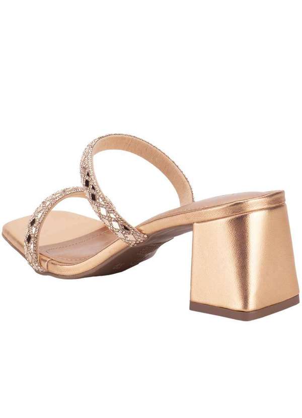 Via Marte - Tamanco Feminino Salto Grosso Via Marte 171011 - Bronze 3