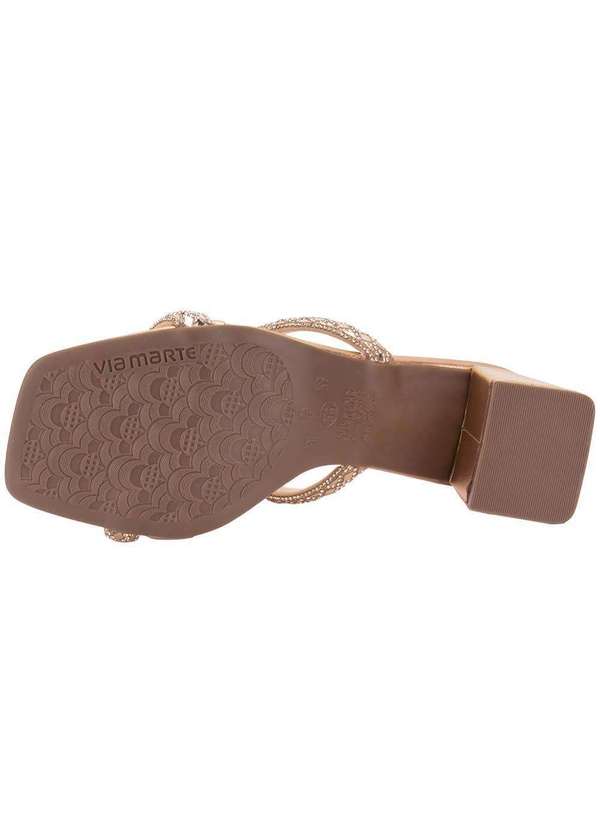 Via Marte - Tamanco Feminino Salto Grosso Via Marte 171011 - Bronze 4