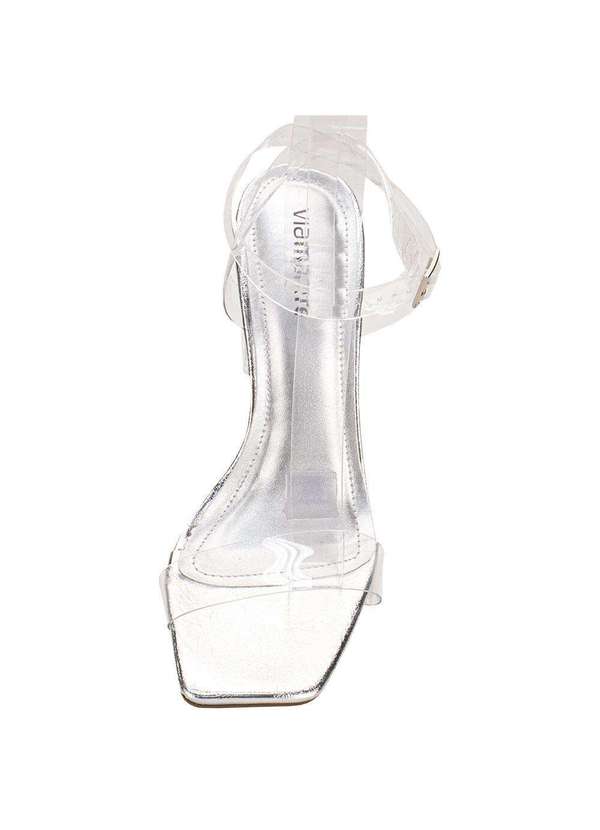 Via Marte - Tamanco Feminino Salto Grosso Via Marte 196002 Prata 4