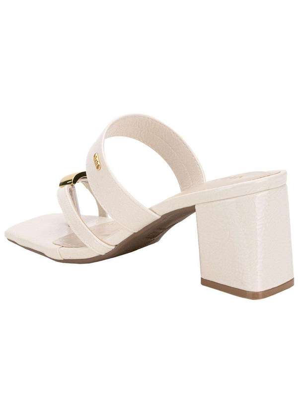 Via Marte - Tamanco Feminino Salto Grosso Via Marte 264006 Marfim 3