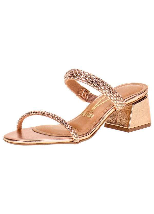 Vizzano - Tamanco Feminino Salto Grosso Vizzano - 6428334 - Bronze