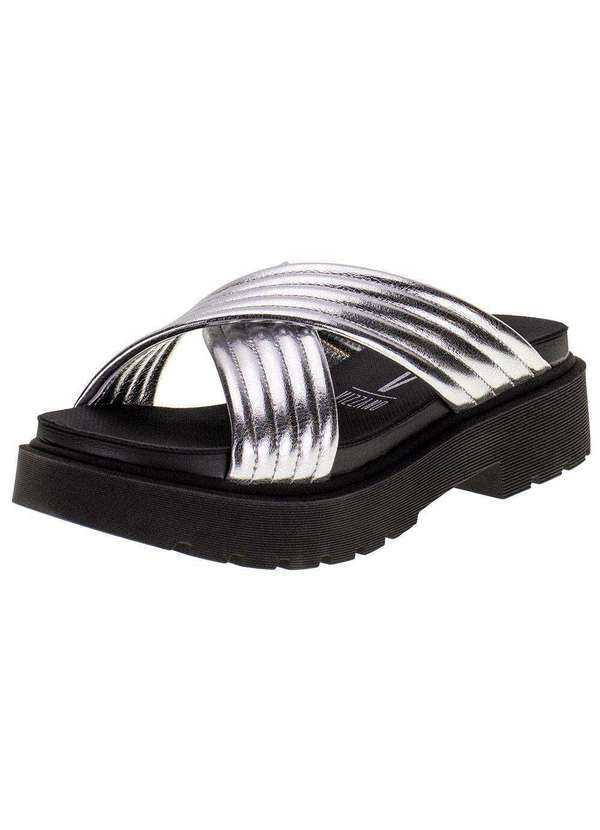 Vizzano - Tamanco Feminino Salto Grosso Vizzano - 6499111 - Prata