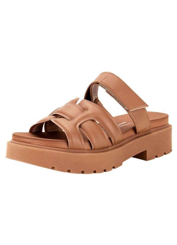 Vizzano - Tamanco Feminino Salto Grosso Vizzano 6499113 - Camel