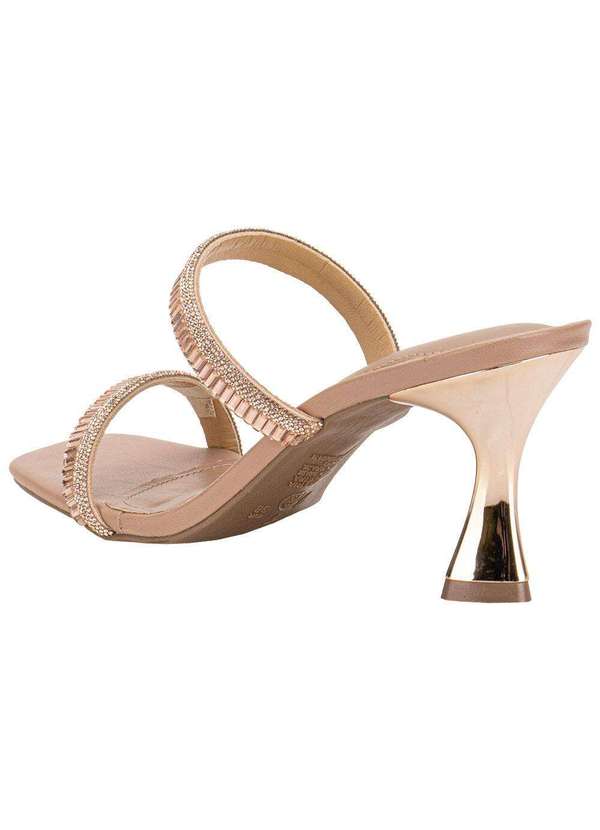 Via Marte - Tamanco Feminino Salto Taça Via Marte 166026 Ouro/Rosado 2