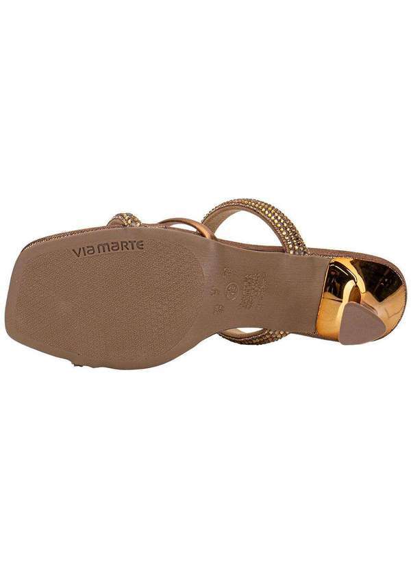 Via Marte - Tamanco Feminino Salto Taça Via Marte 166046 Bronze 3