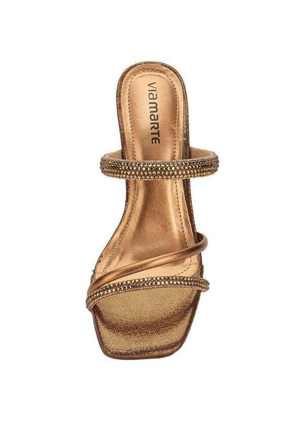 Via Marte - Tamanco Feminino Salto Taça Via Marte 166046 Bronze 4