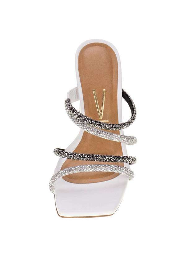 Vizzano - Tamanco Feminino Salto Taça Vizzano - 6493104 - Branco/Cinza 5