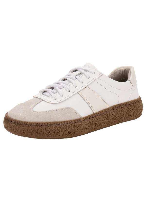 Democrata - Sapatênis Feminino Bora Democrata 617101 - Branco/Bege 1