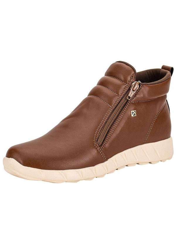 Piccadilly - Tênis Feminino Abotinado Piccadilly 970117 Caramelo