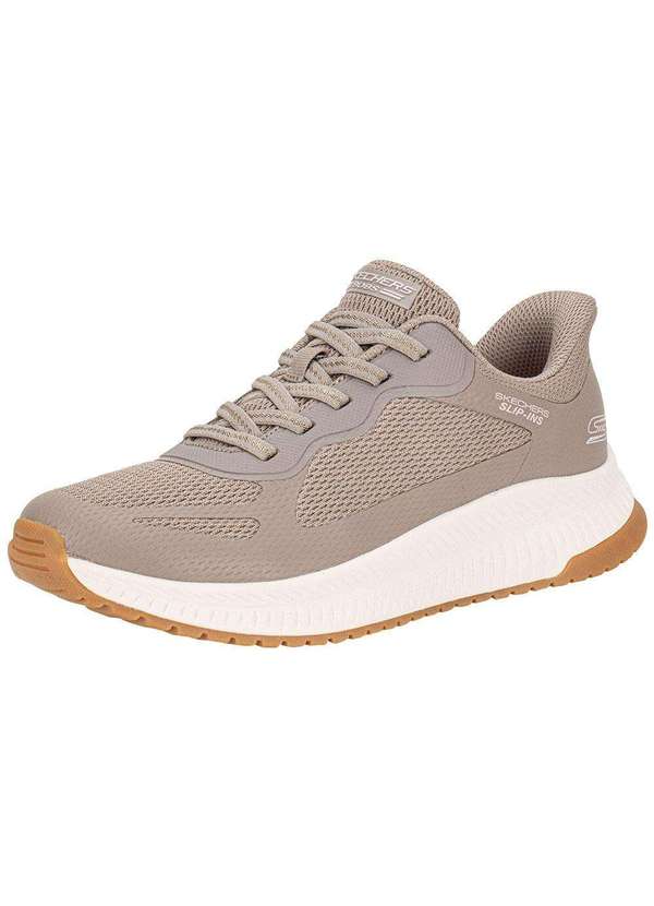 Skechers - Tênis Feminino Bobs Squad 4 - Staple Look Skechers 117624 Caqui