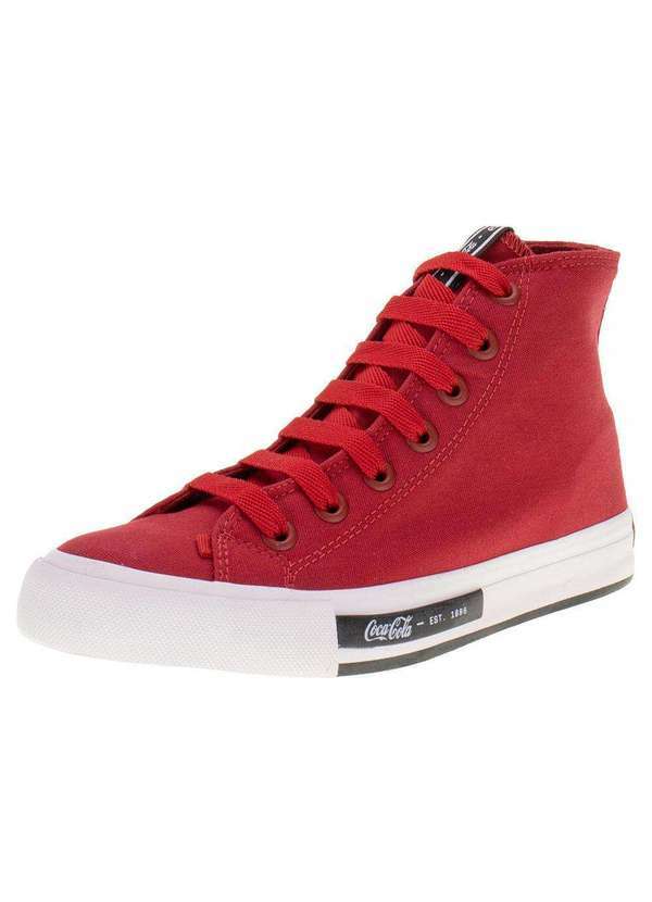 Coca Cola - Tênis Feminino Cano Alto Daytona Hi Coca-Cola - Cc2060 Vermelho