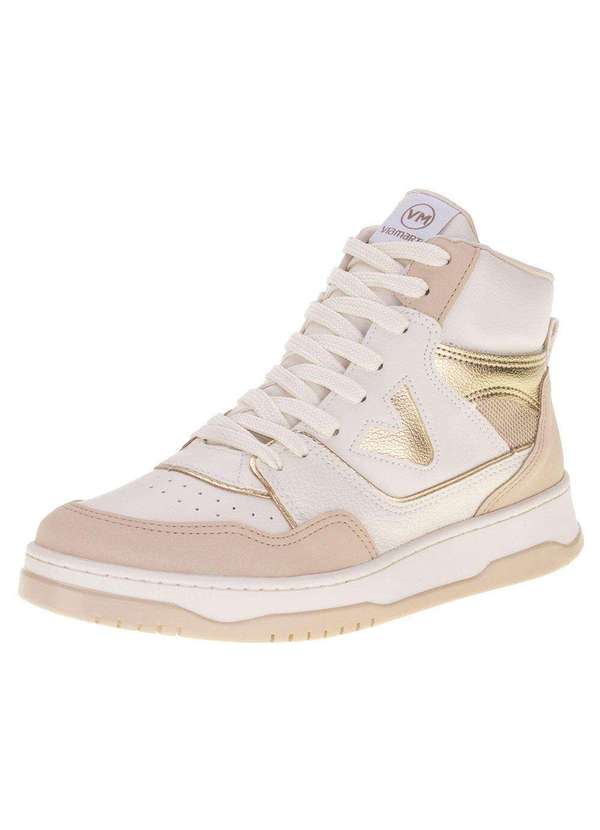 Via Marte - Tênis Feminino Cano Alto Via Marte 088009 - Bege