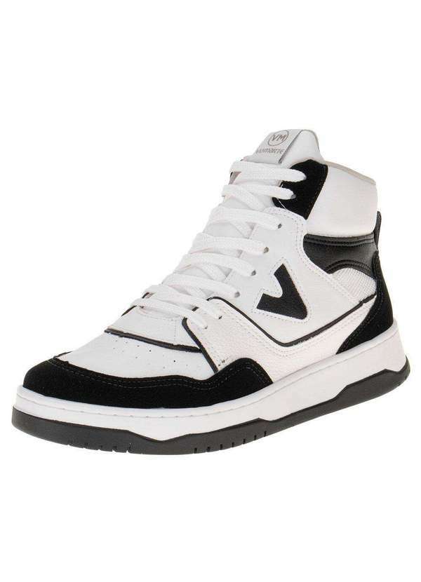 Via Marte - Tênis Feminino Cano Alto Via Marte 088009 - Branco/Preto