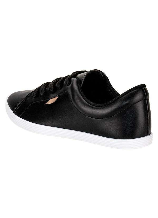 Beira Rio - Tênis Feminino Casual Beira Rio - 4205123 - Preto/Branco 3