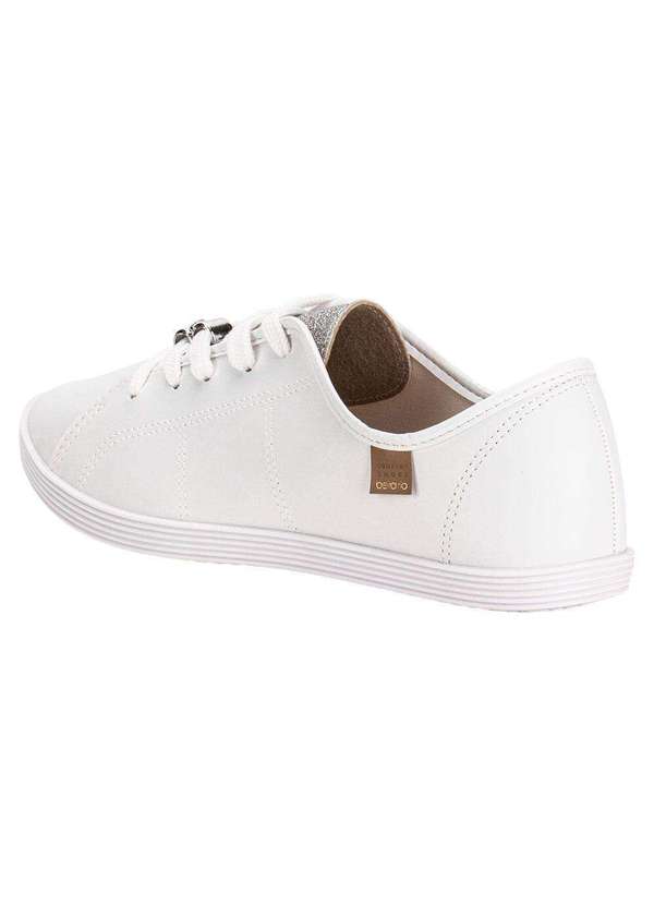 Beira Rio - Tênis Feminino Casual Beira Rio 4205149 - Branco/Prata 3