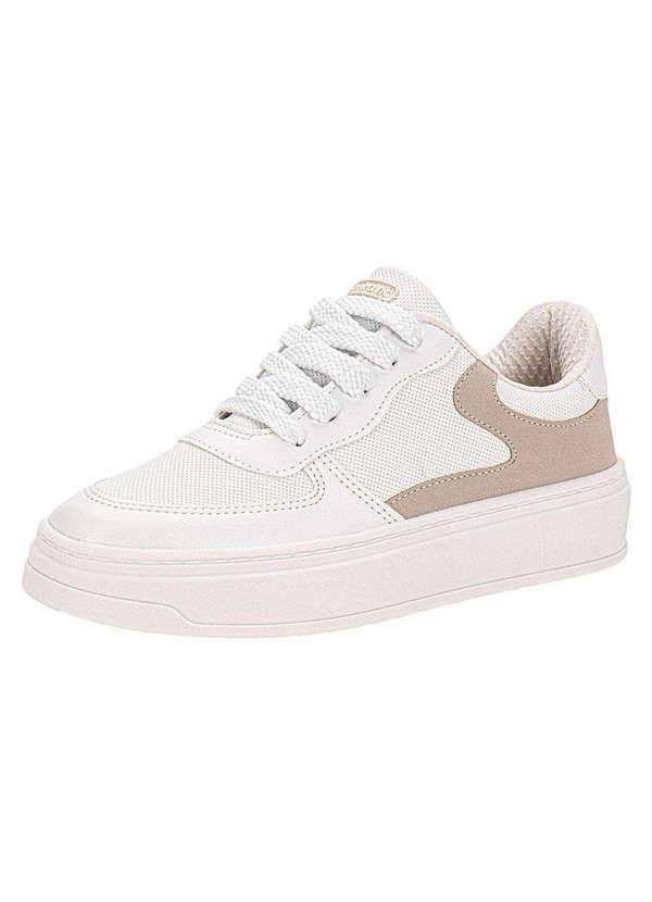 Tênis Feminino Casual Beira Rio 43051112 Branco/Cinza Clovis