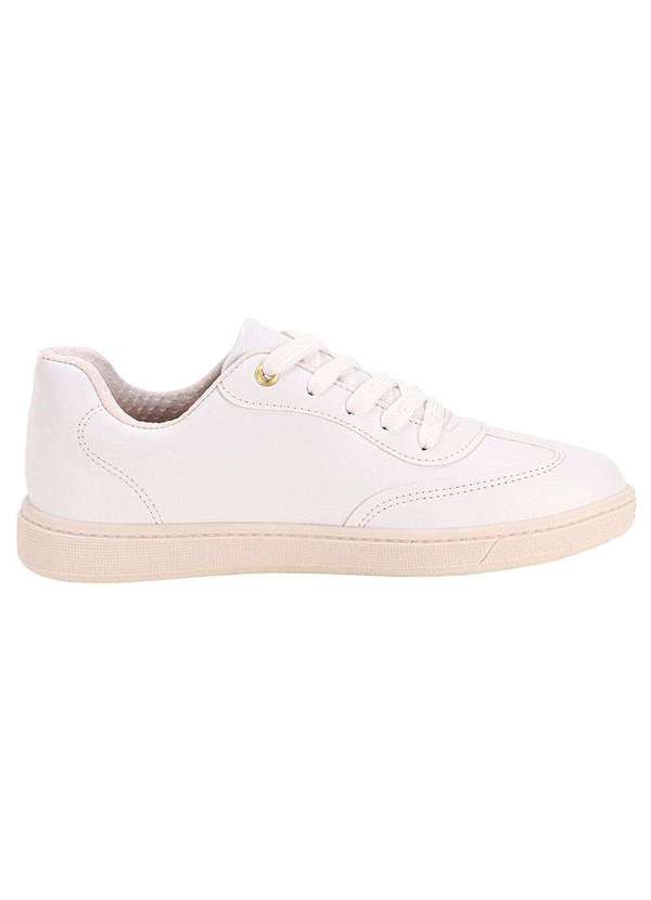 Beira Rio - Tênis Feminino Casual Beira Rio 4313103 - Branco/Dourado 5