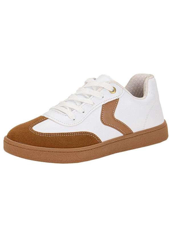 Beira Rio Tênis Feminino Casual Beira Rio 4313103 Bege/Branco