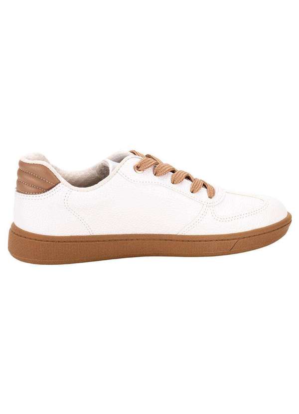 Beira Rio - Tênis Feminino Casual Beira Rio 4313105 - Branco/Bege 5