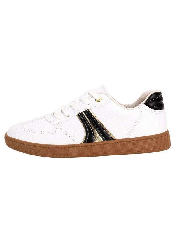 Beira Rio - Tênis Feminino Casual Beira Rio 4313105 - Branco/Preto 2