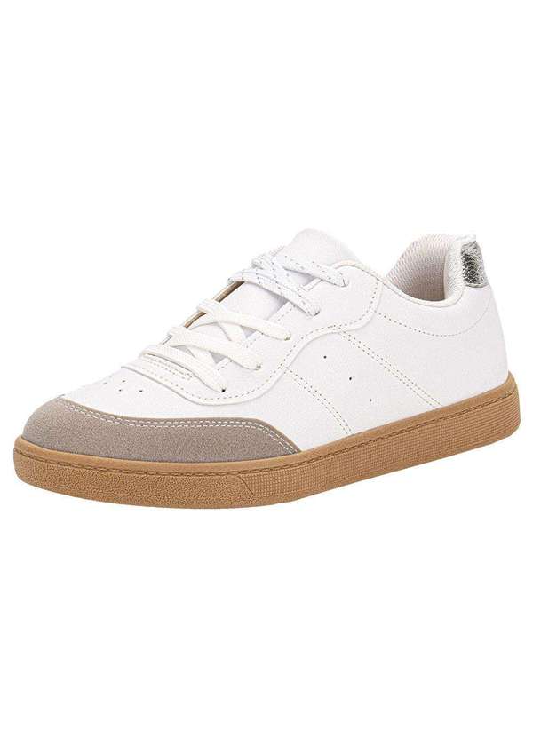 Tênis Feminino Casual Beira Rio 4313108 Branco/Cinza Clovis
