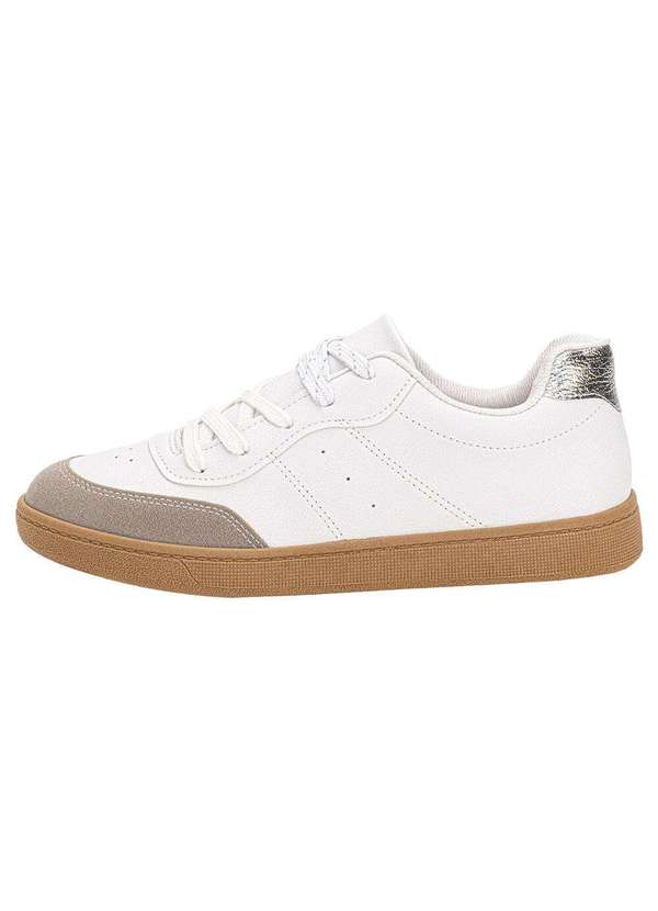 Beira Rio - Tênis Feminino Casual Beira Rio 4313108 - Branco/Cinza 2
