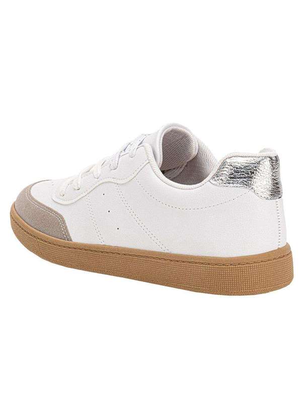 Beira Rio - Tênis Feminino Casual Beira Rio 4313108 - Branco/Cinza 3
