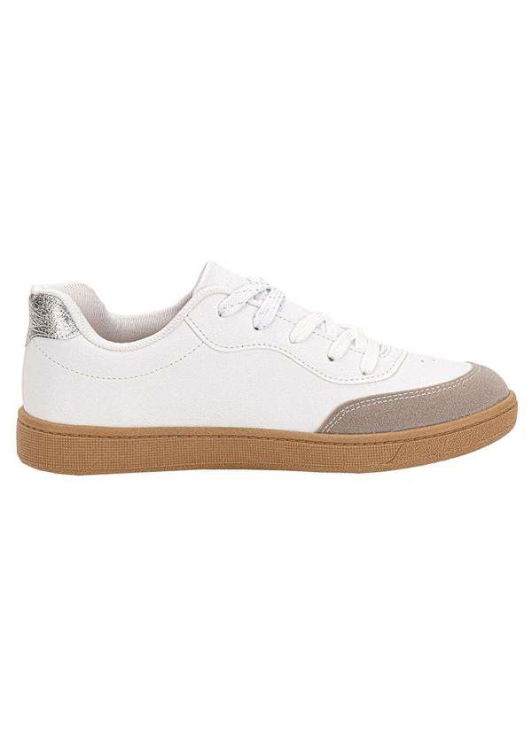 Beira Rio - Tênis Feminino Casual Beira Rio 4313108 - Branco/Cinza 5