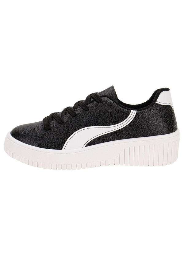 Beira Rio - Tênis Feminino Casual Beira Rio 4316110 - Preto/Branco 2