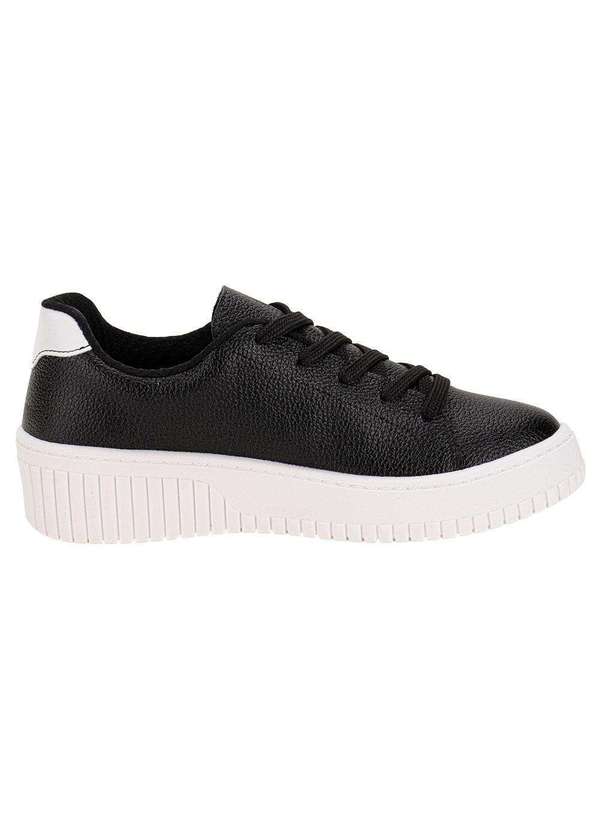 Beira Rio - Tênis Feminino Casual Beira Rio 4316110 - Preto/Branco 5